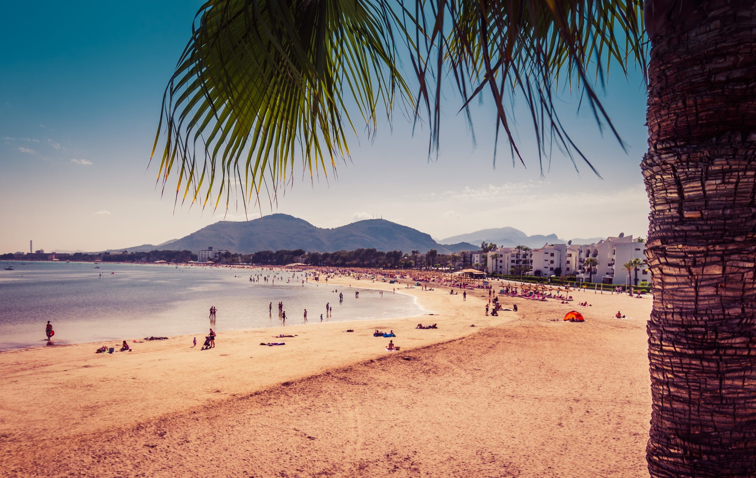 sunny photo of a beach in Spain